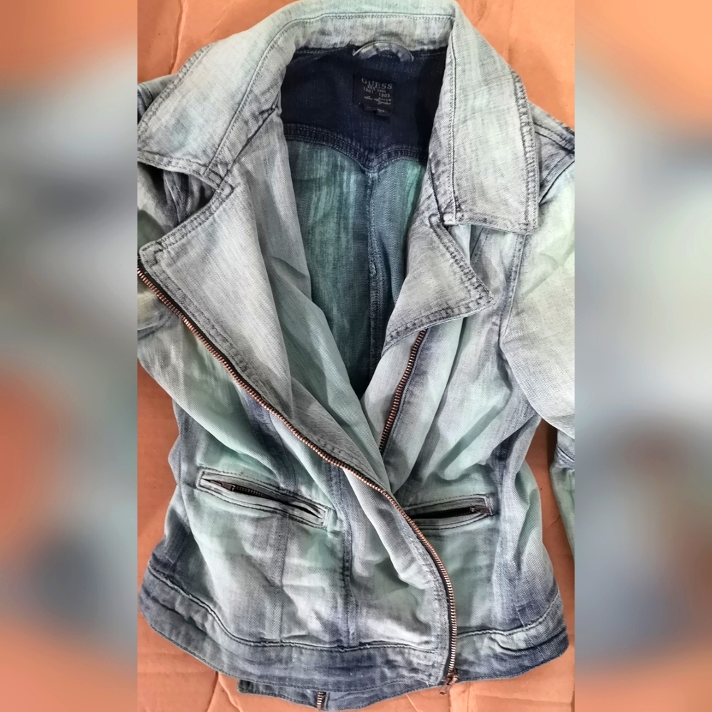Acid Wash Moto Jacket